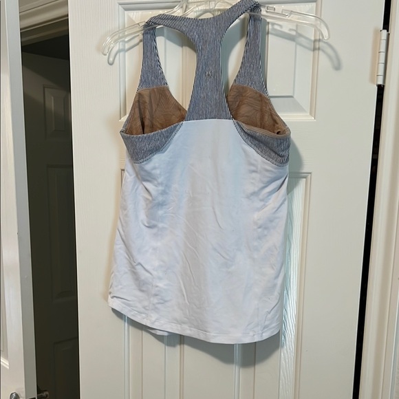 Lululemon Athletica White and Gray Sleeveless Tank Top - Picture 3 of 5